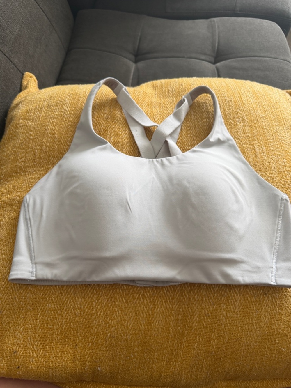 White Cross-Back Lululemon Sports Bra
